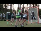Brooke Reed, lacrosse player, scores one of four goals in a 11 - 9 win to start the 2014 season.