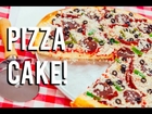 How To Make A PIZZA CAKE! Vanilla cake, buttercream, brûléed fondant and candy toppings!