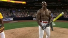 Terry Crews plays celebrity softball shirtless