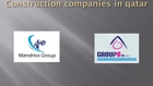 Construction companies in Qatar.