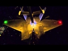 Nighttime Aerial Refueling of a F-22 Raptor