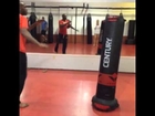 Jon Jones and Holly Holm practice spinning back kick – who's better?