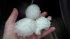 Baseball-sized hail pelts Texas