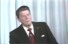 Reagan calls for an open border with Mexico, not fence.