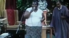 Woman Sings Song at Church Praising Food