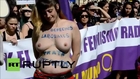Spain: See NAKED protester and HUGE vagina at International Women’s Day demo *EXPLICIT*