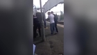 Man breaks free from police and runs up station platform