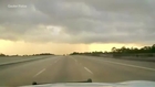 Huge lightning strike caught on dashcam