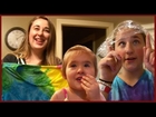 Girls Tie Dye Shirts - Kids Prank Dad - Grape Challenge - Baby Fun Time