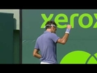 Roger Federer Hits Hot Shot Miami 2014 Against De Bakker