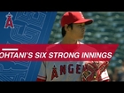 Ohtani K's 6 over six innings to earn first MLB win