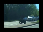 Mama bear carries cub across road in Alaska/ Maman ours porte à sa bouche un ourson