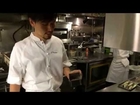 Chef Namae prepares a rare Japanese fish at L'Effervescence in Tokyo
