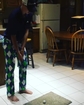 Golfer Does Trickshot in Kitchen