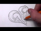Drawing a Simple Tribal Maori Heart Tattoo Design