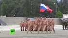 Syria: The Russian Army prepares for 2016 Victory Day parade at Hmeymim Air Base...