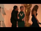 ORIGINAL VIDEO - John Travolta Kissing Scarlett Johansson on Red Carpet Oscars 2015