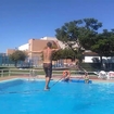 Slacklining at the Pool