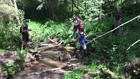 Girl Takes Unexpected Dip in Creek
