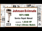 1971-1989 Johnson Evinrude Outboard Motors 1.25HP - 60HP Service Repair Manual