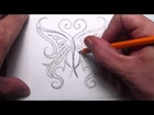 Drawing a Cool Tribal Butterfly Tattoo Design