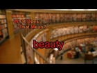 What does beauty mean?