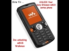 How to unlock a Sony Ericsson w810i walkman mobile phone
