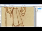 Adobe Photoshop CS3 to turn drawing into character sketch