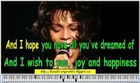 Whitney Houston - I will always love you- Karaoke instrumetal version with lirycs on the screen and piano
