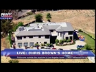 LIVE: Police Outside Chris Brown's Home - Allegedly Threatened Woman With Gun