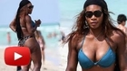 Serena Williams Shows Off Hot Body & Sexy Cleavage In A Bikini