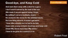 Robert Frost - Good-bye, and Keep Cold