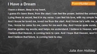 Julia Ann Holliday - I Have a Dream