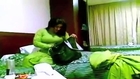Green dress Woman Expose her body at lodge