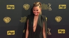 Chrissy Teigen Sports Plunging Neckline At The Daytime Emmy Awards
